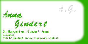 anna gindert business card